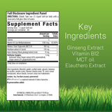 Étiquette claire Irwin Naturals B12 indique la composition et l usage journalier potentiel.
