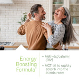 Huile MCT avec B12 illustrant une meilleure absorption potentielle.