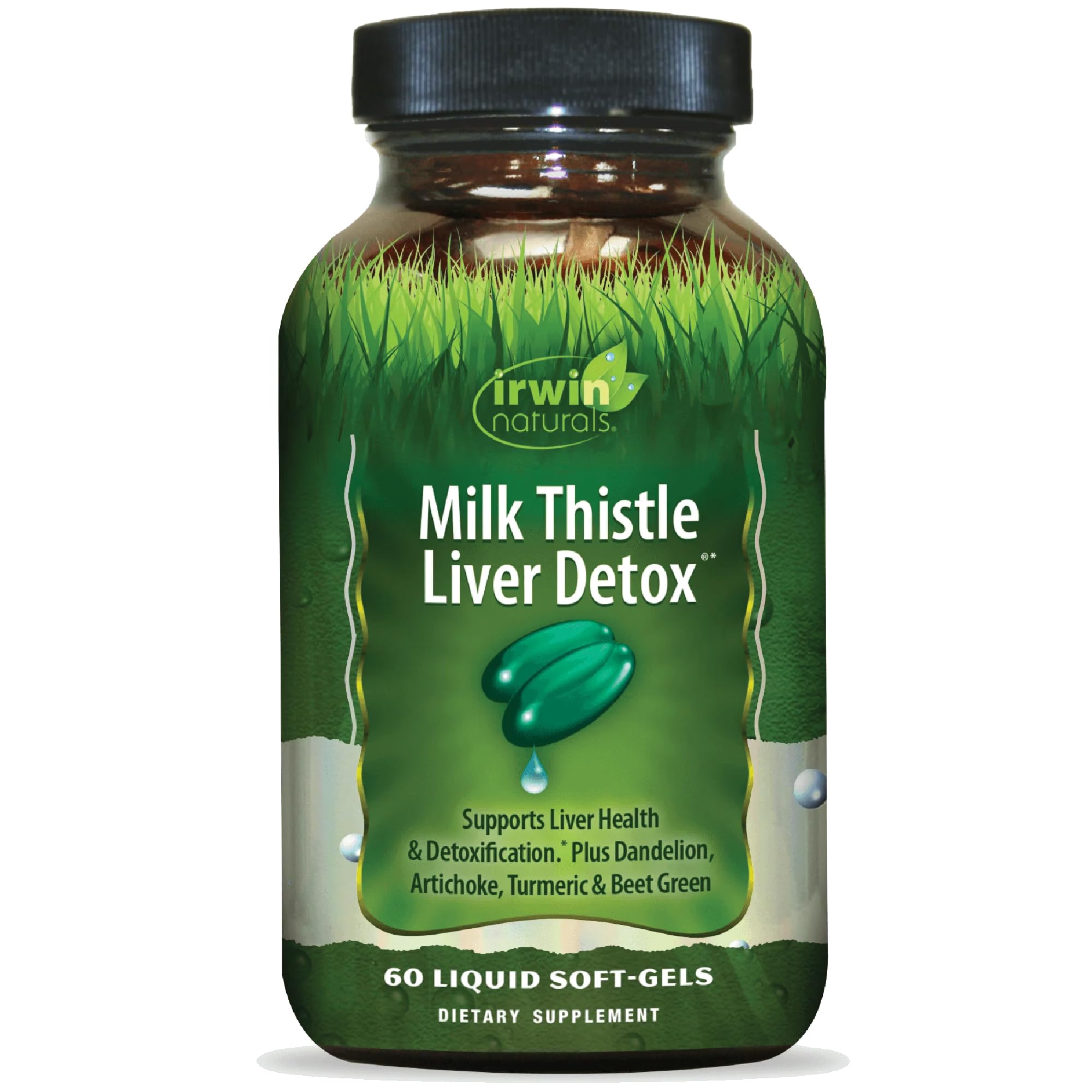 Irwin Naturals chardon-marie detox bouteille: soutien foie et énergie quotidienne.