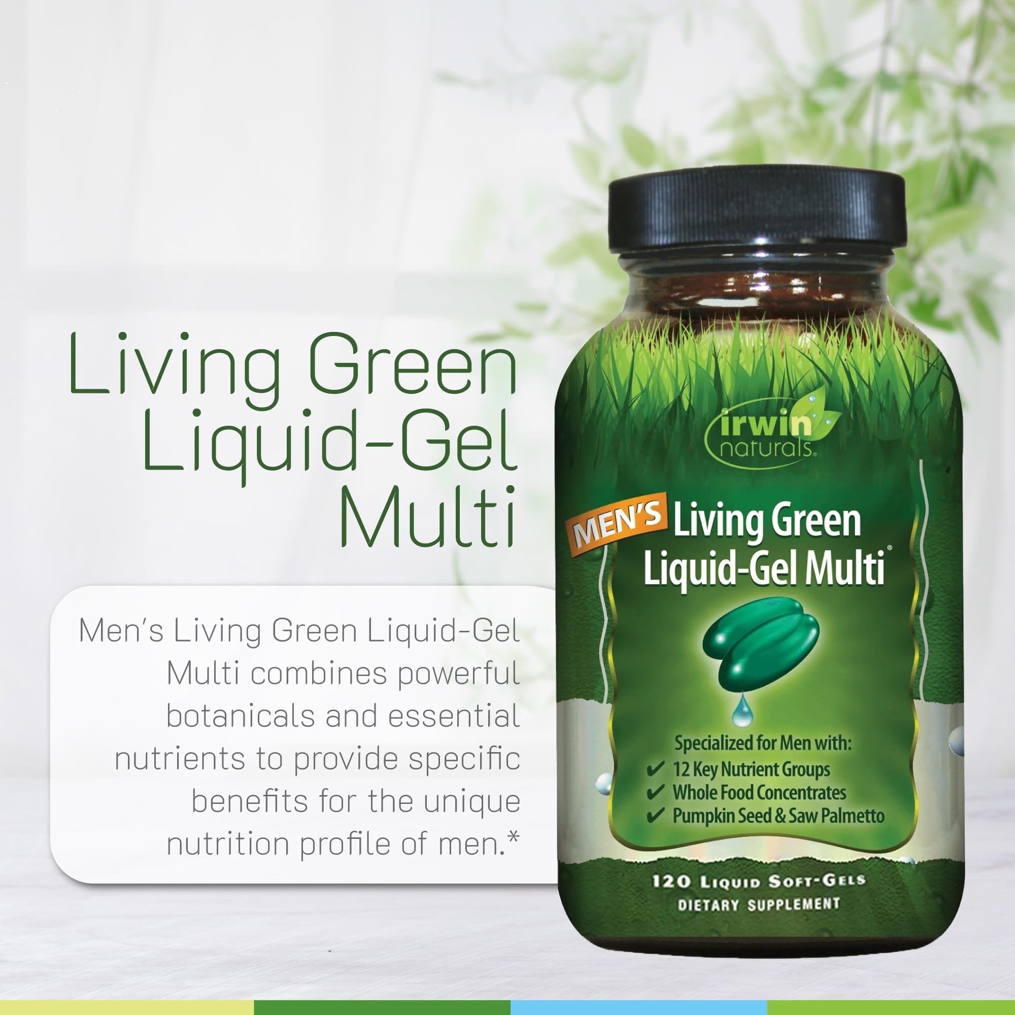 Contrôle qualité et pureté assurés pour Irwin Naturals Living Green.