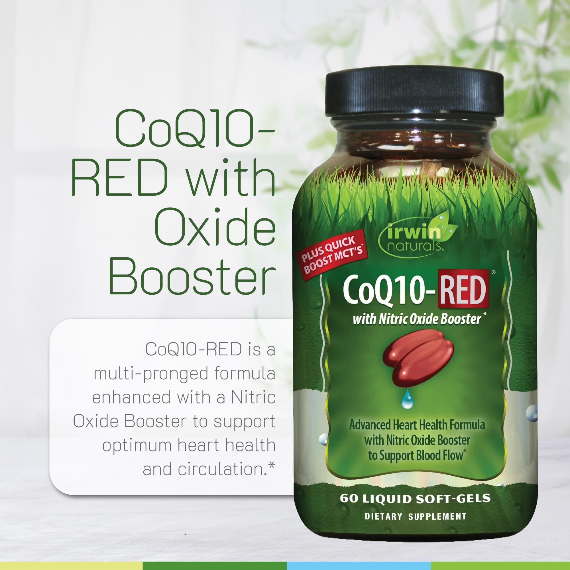 Irwin Naturals CoQ10-RED, gelules liquides pour énergie durable et continue.