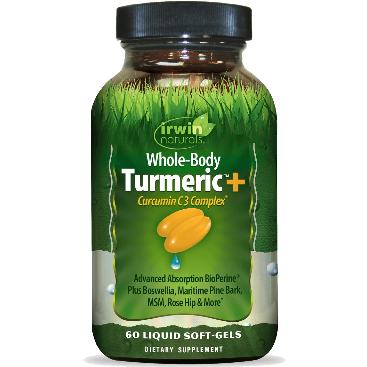 Irwin Naturals Curcumine C3 Complex – gélules liquides faciles à avaler pour le quotidien.