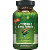 Bouteille Liver Detox & Blood Refresh Irwin Naturals prête pour détox du foie.
