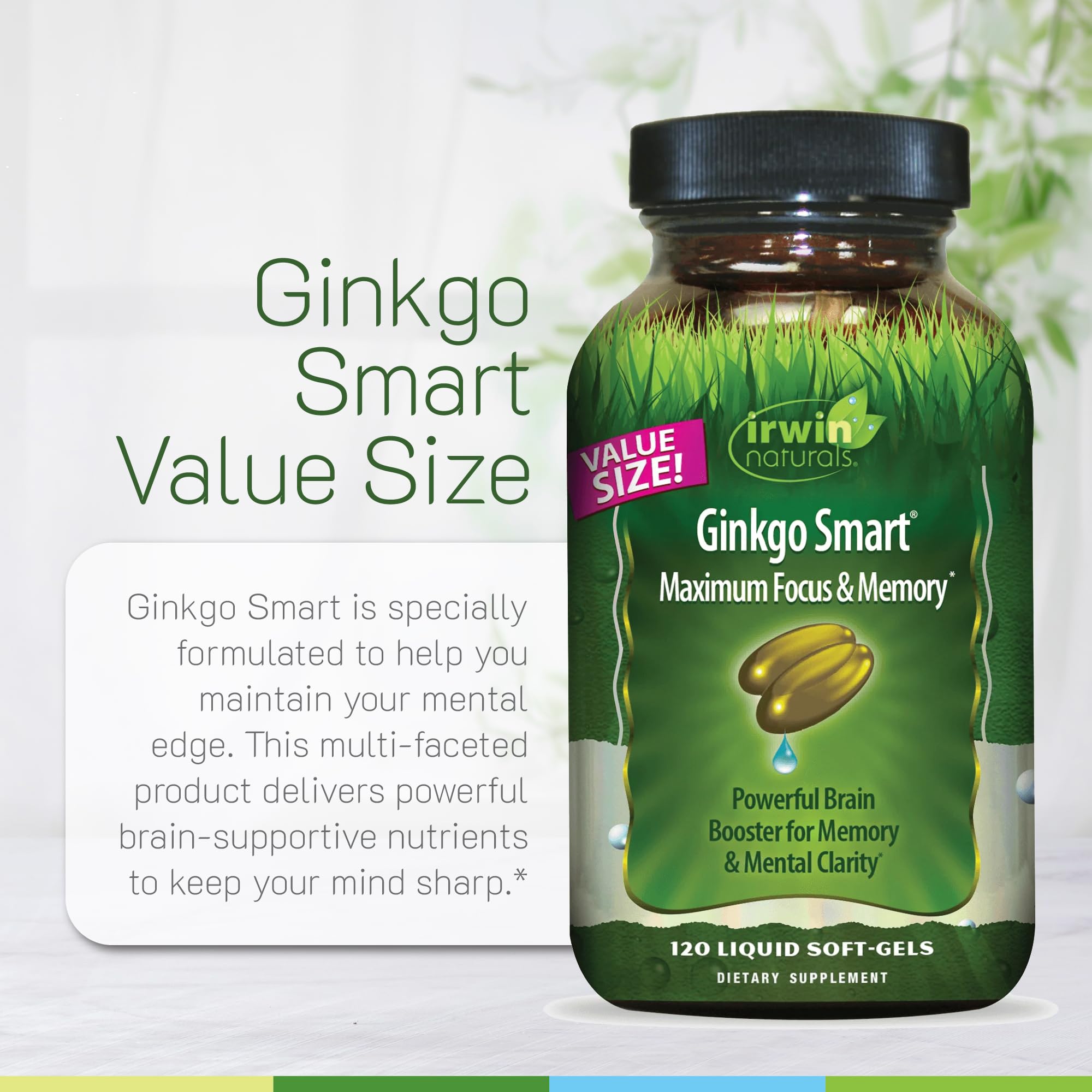 Irwin Naturals Ginkgo Smart gelules liquides absorption rapide et efficace