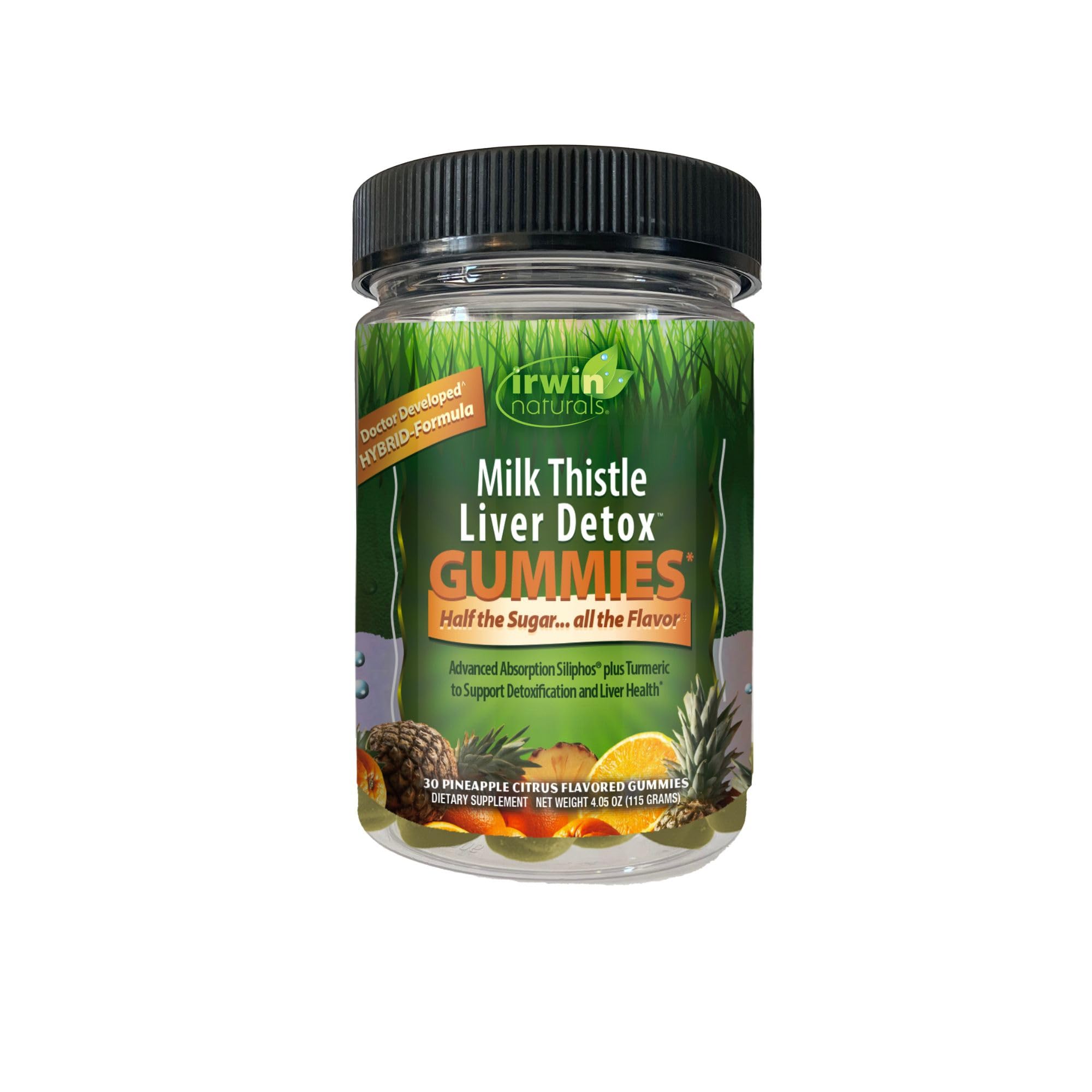 Irwin Naturals Gommes Chardon-Marie – bouteille montrant le produit et soutien hépatique potentiel