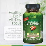 Gros plan sur les capsules liquides du Healthy Brain All-Day Focus.