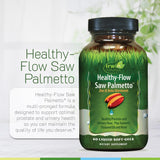 Irwin Naturals Healthy-Flow Saw Palmetto, antioxydants, soutien potentiel avec curcuma et grenade.
