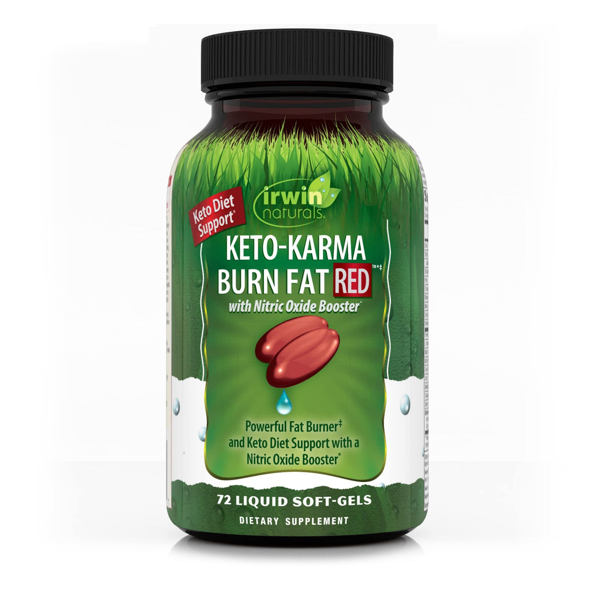 Irwin Naturals Keto-Karma bruler-graisse-rouge-bouteille: soutien potentiel au métabolisme et facilité d'utilisation.