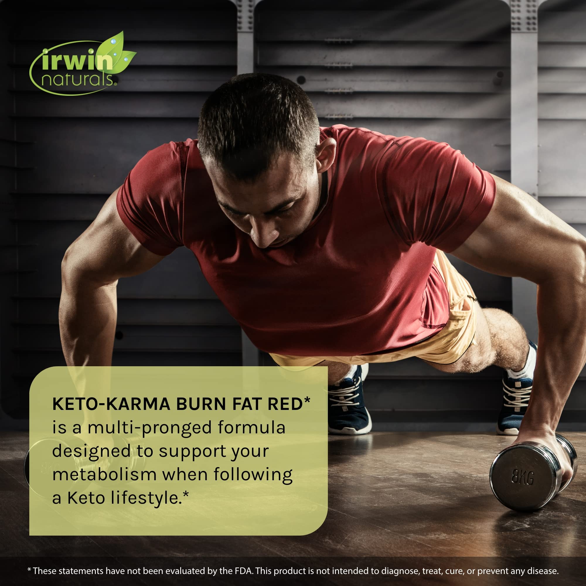 Irwin Naturals Keto-Karma étiquette ingrédients: EGCG et guarana pour énergie et soutien.