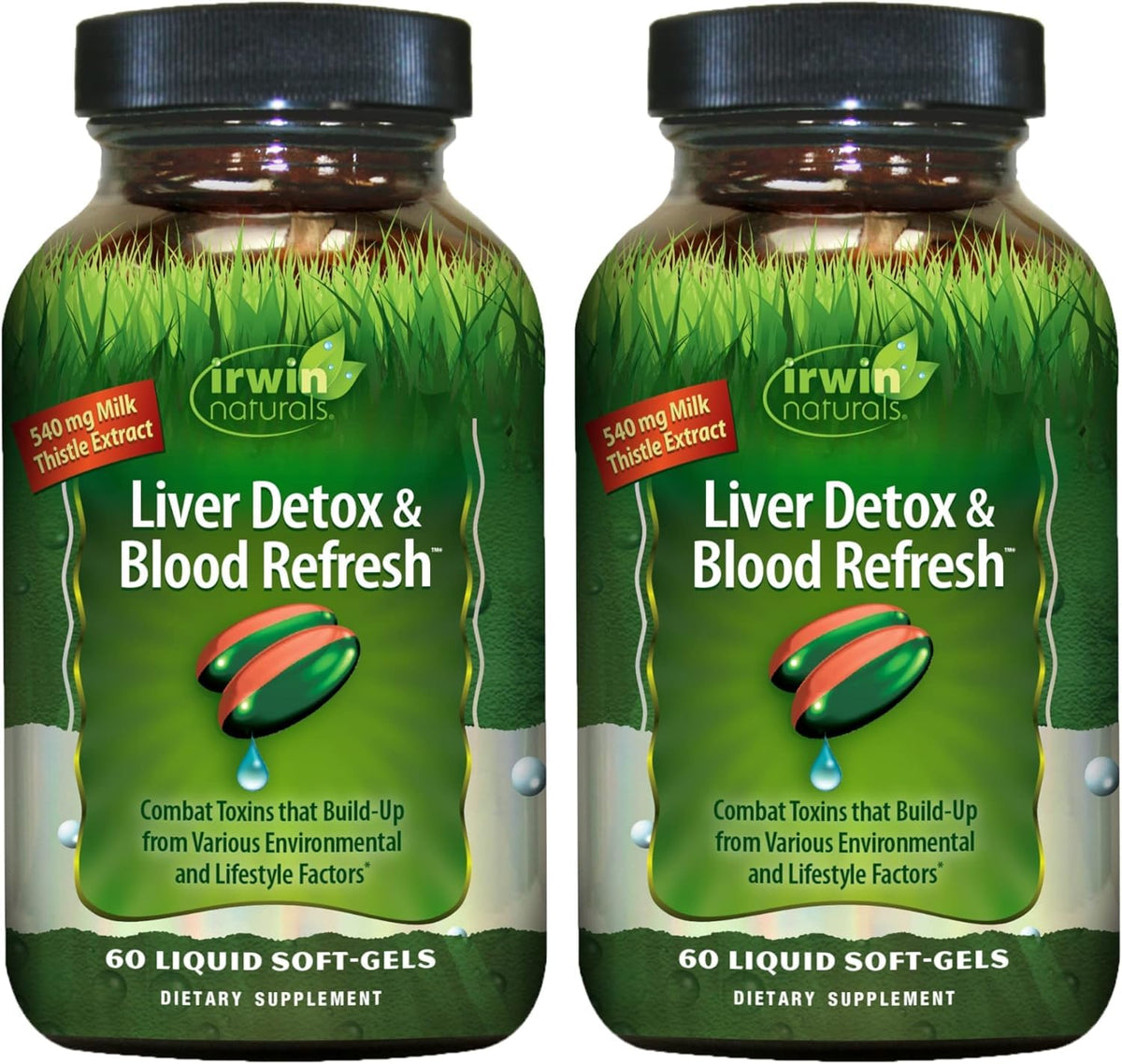 Irwin Naturals Liver Detox bouteille affichée, prise quotidienne possible pour le bien etre général