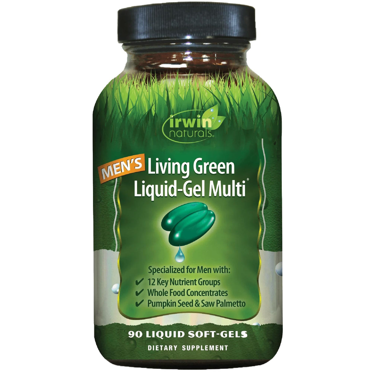 Irwin Naturals Living Green bouteille liquide, soutien énergie quotidien