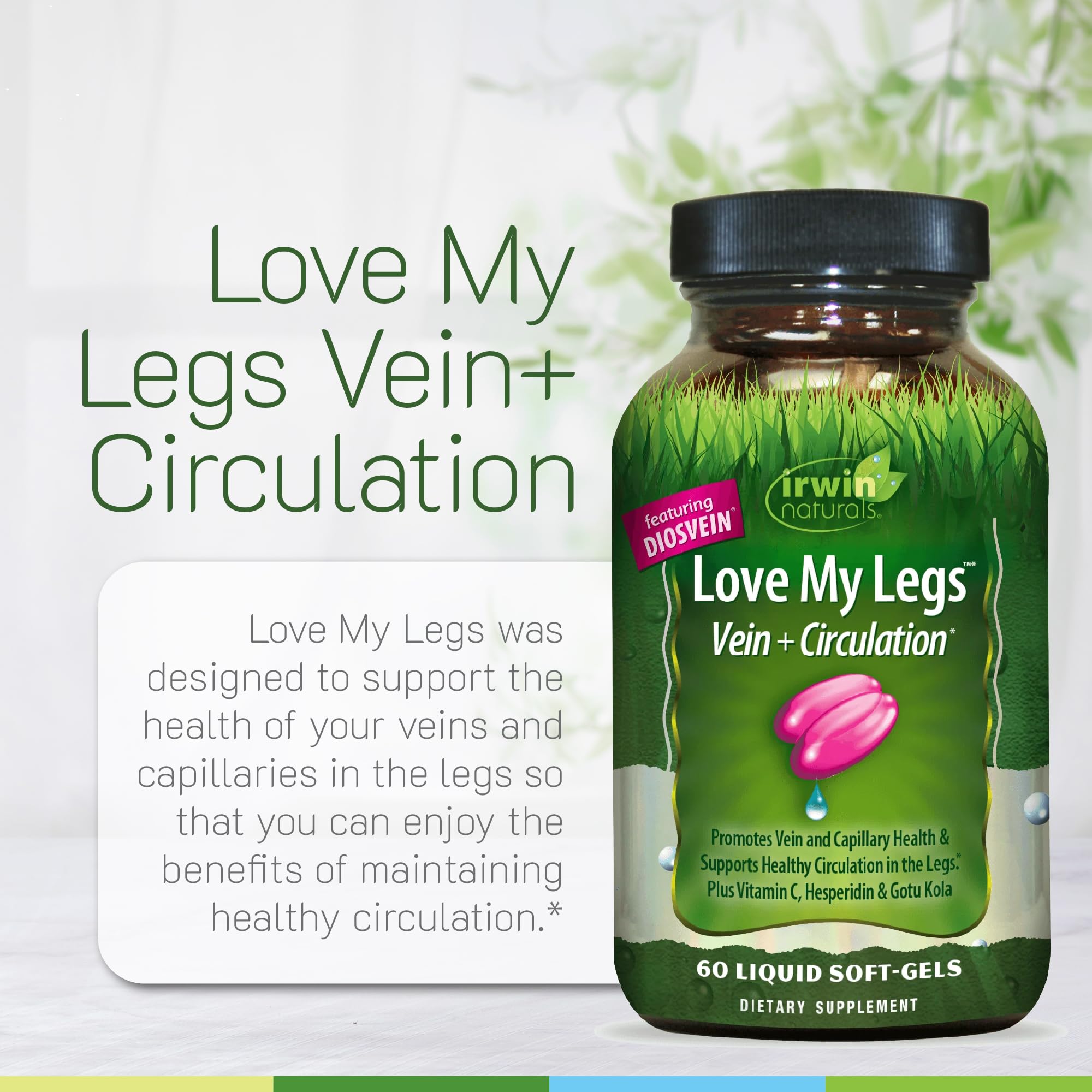 Irwin Naturals Love My Legs – vie quotidienne: intégration facile à votre routine.