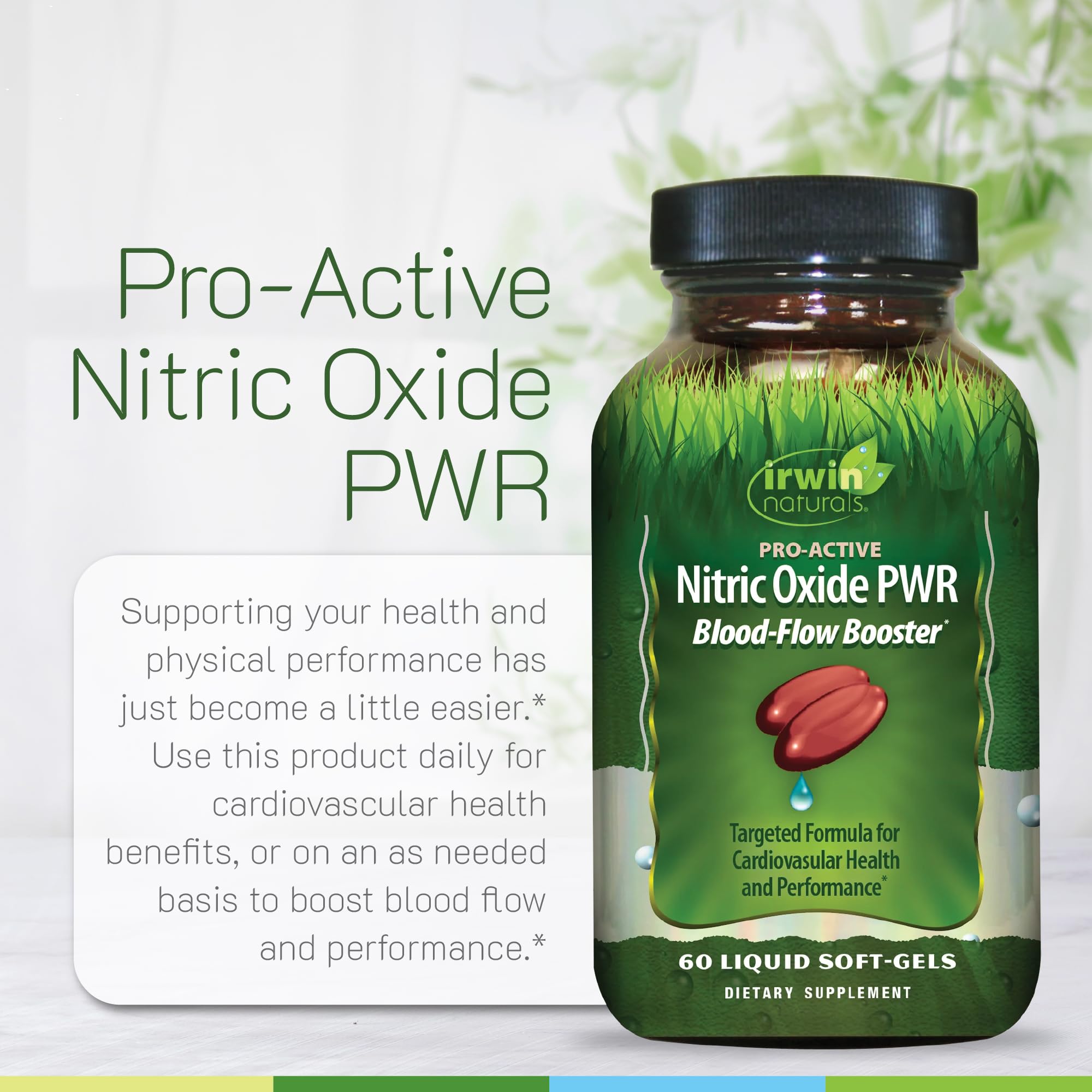 Dose pré-entraînement potentielle avec Irwin Naturals Pro-Active Nitric Oxide PWR.