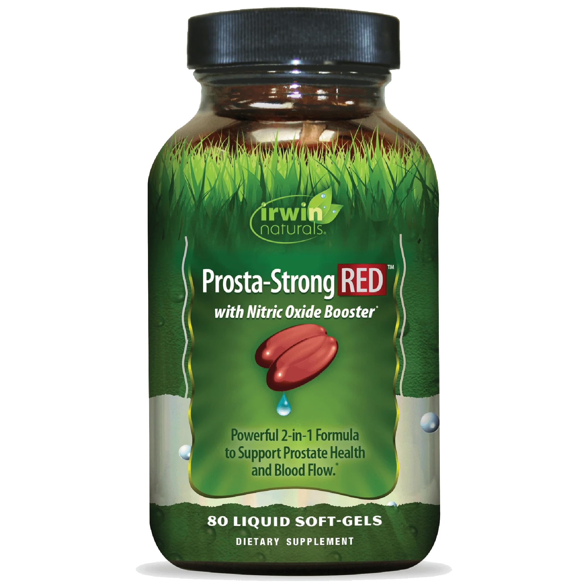 Bouteille Prosta-Strong Red d'Irwin Naturals pour le soutien prostatique et la circulation