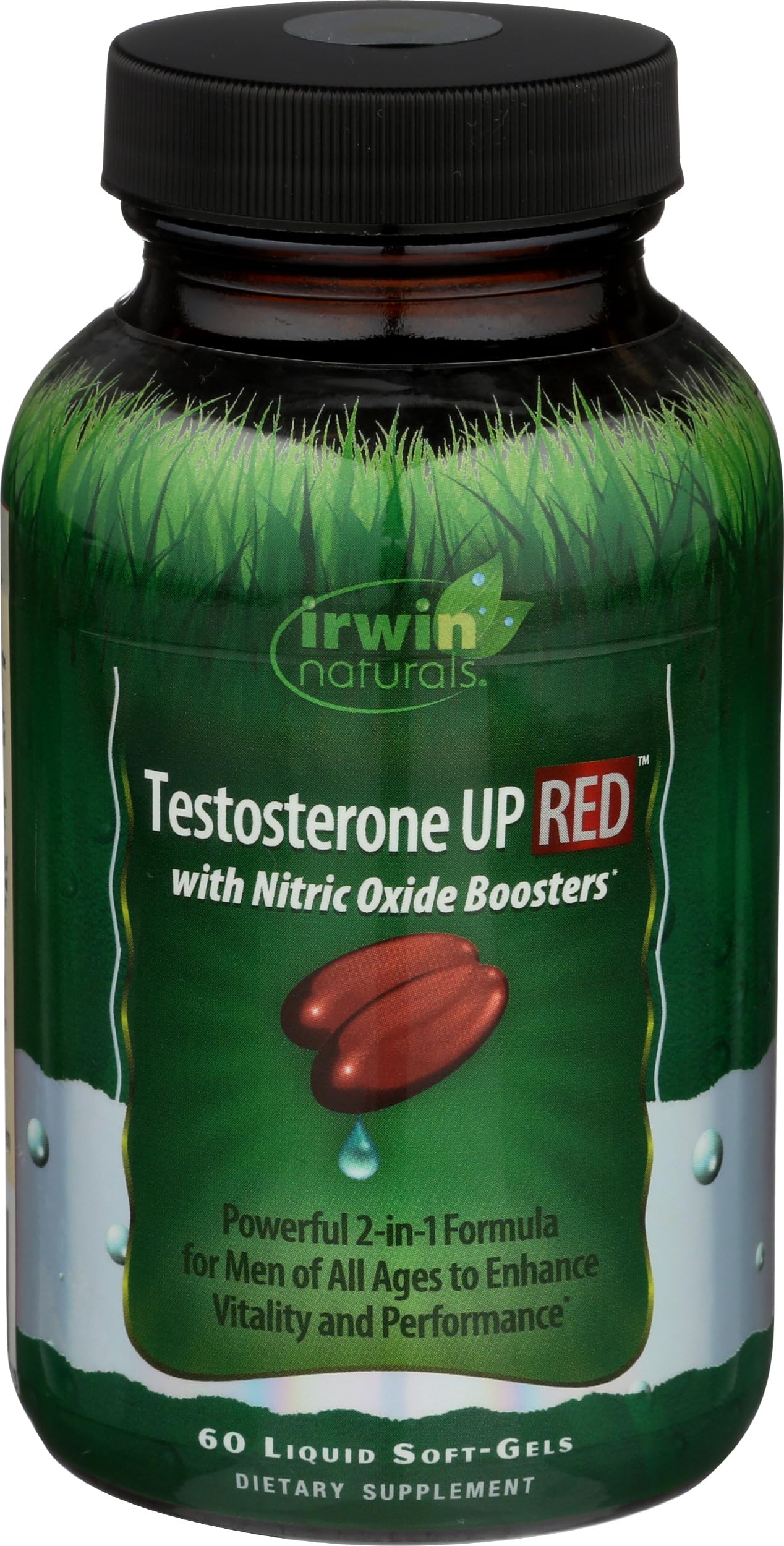 Gélules molles Irwin Naturals Testosterone Up Red, format pratique pour l’énergie