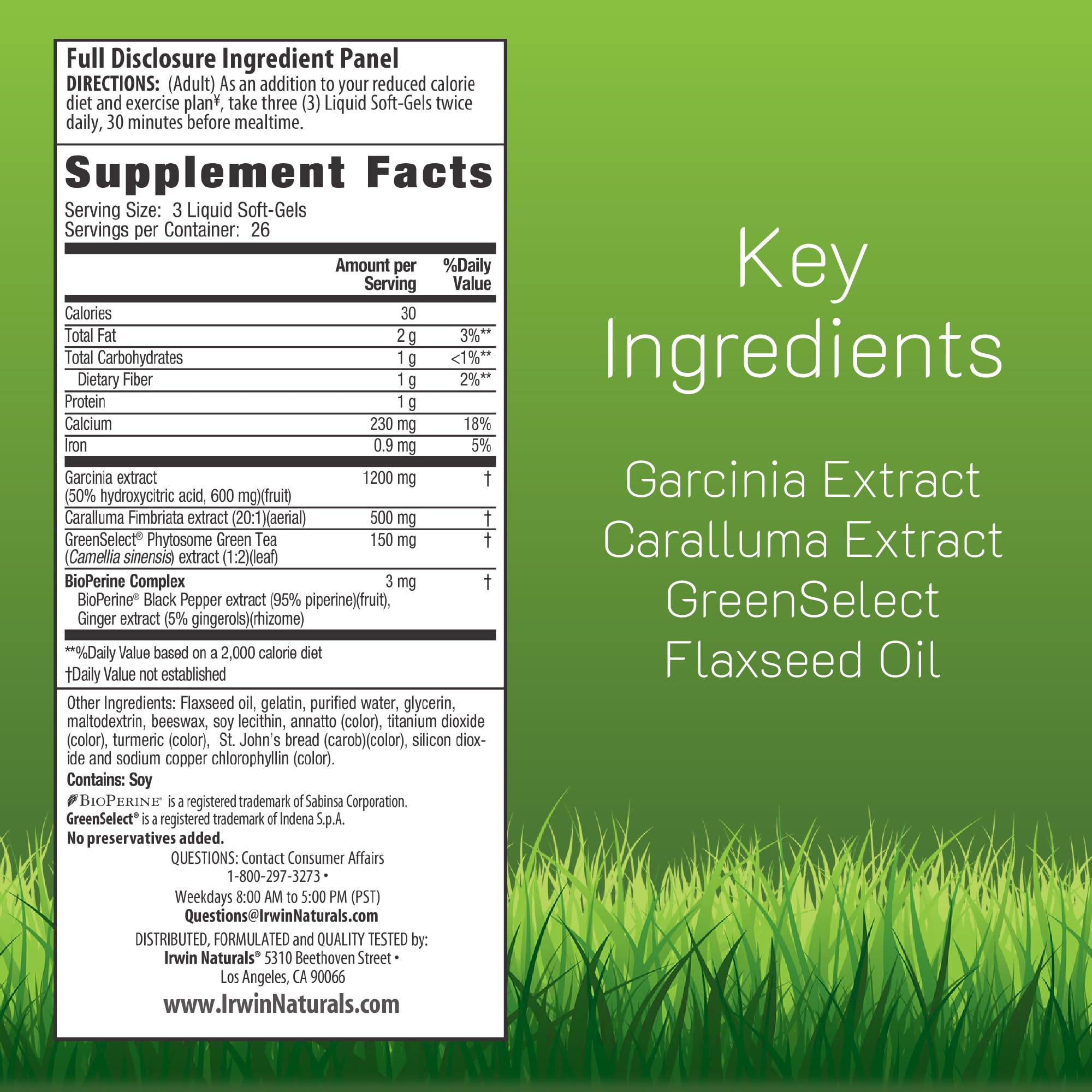 Étiquette et emballage du produit Irwin Naturals Triple-Diet Max Accelerator.