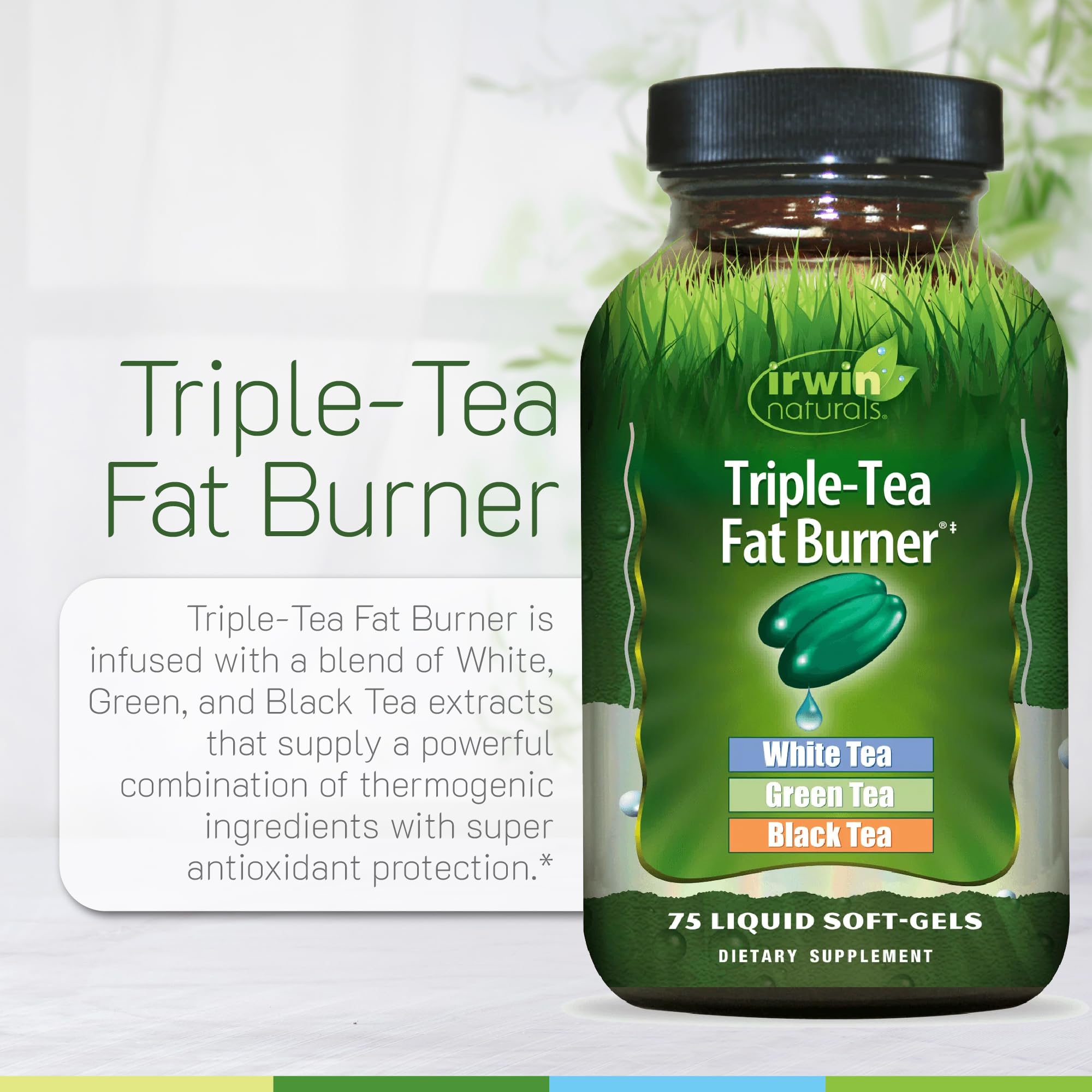 Irwin Naturals Triple-Tea Fat Burner - Bioperine pour absorption optimise