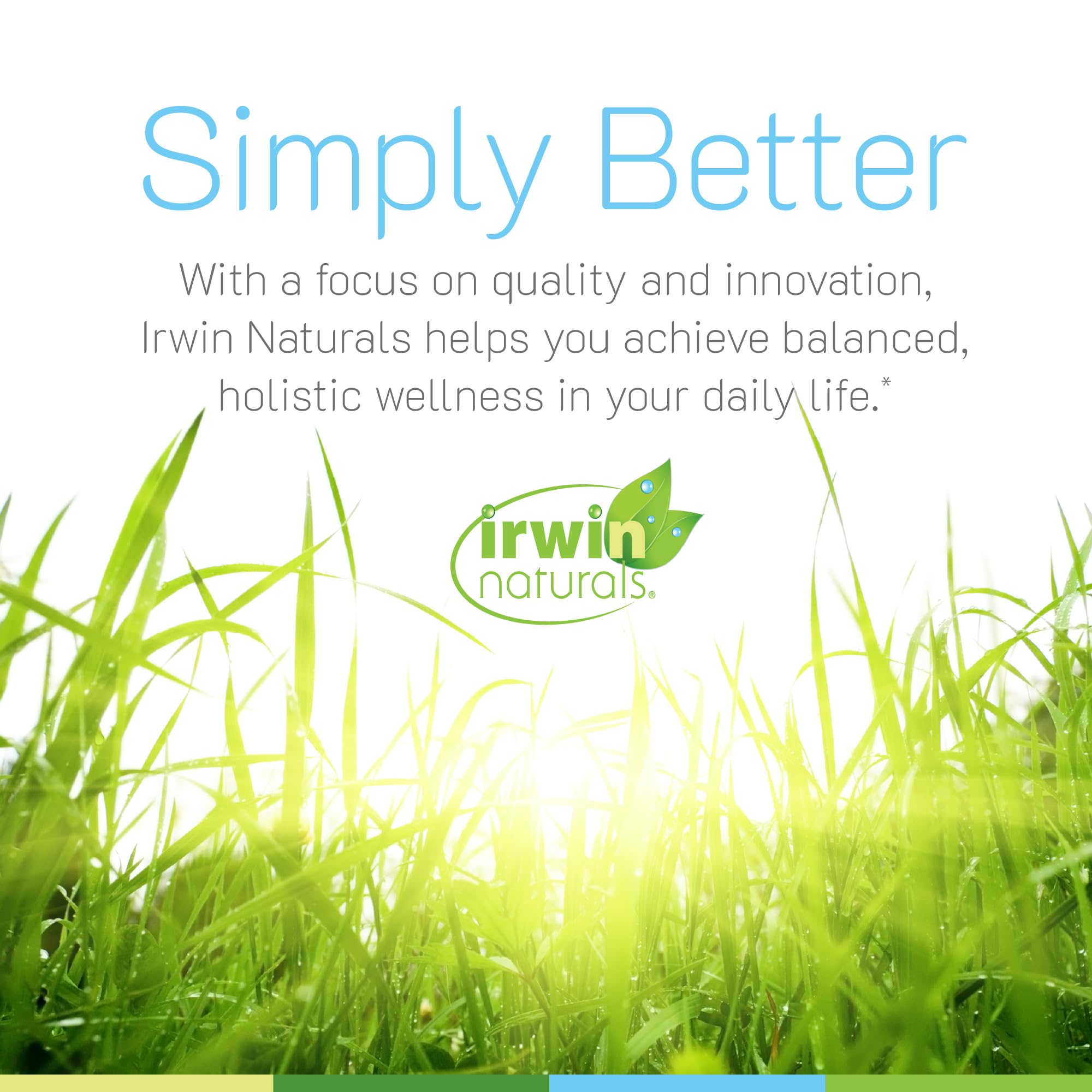 Irwin Naturals – contrôle qualité assurant pureté et efficacité des nutriments.