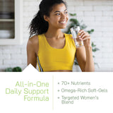 Soutien cerveau et concentration grâce à la formule, Irwin Naturals Women's Living Green Liquid-Gel Multi.