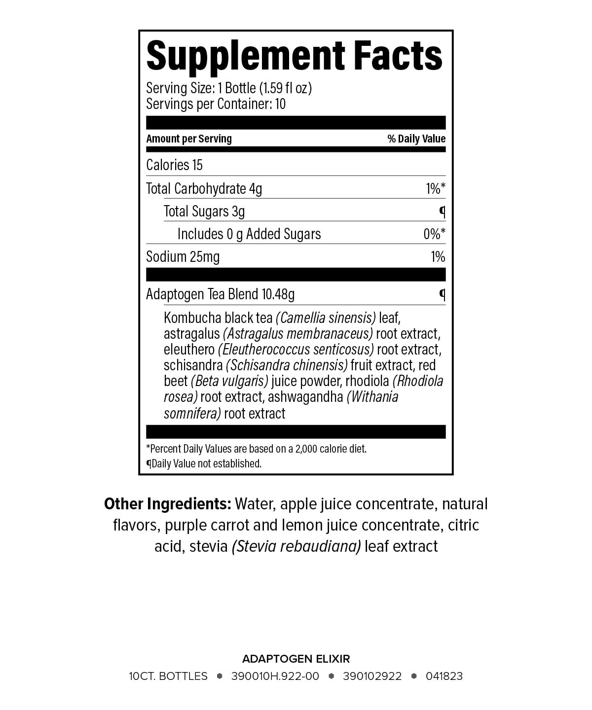 Isagenix Adaptogen Elixir, mélange botanique soutenant le bien-être général.