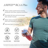 Isagenix AMPED BCAA Plus – goût framboise citronnade apprécié pendant les entraînements intensifs.