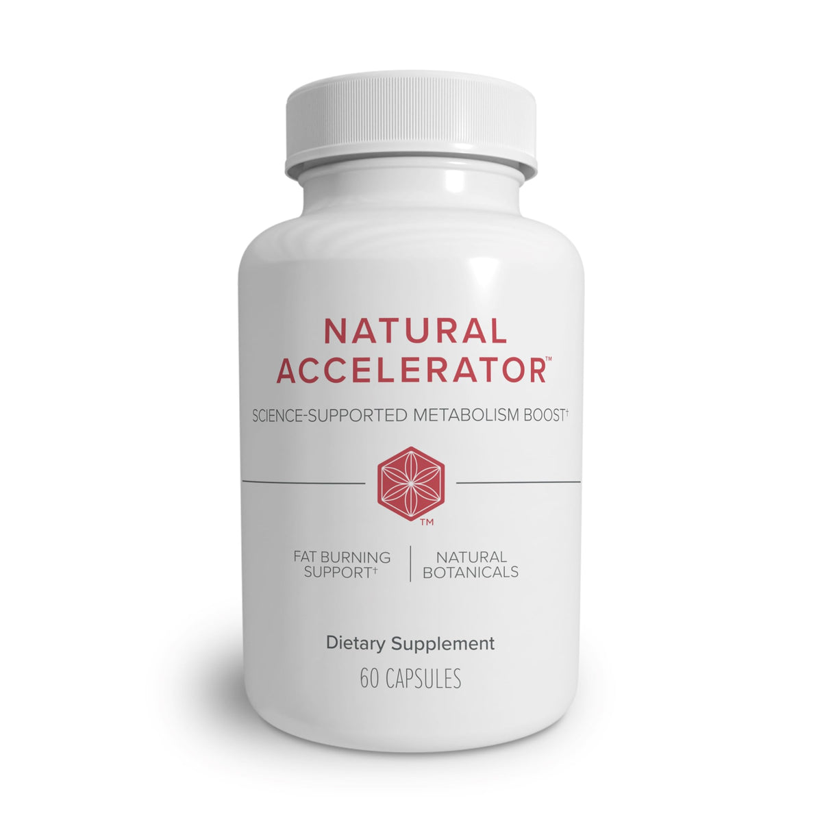 Isagenix Bouteille Accelerateur Naturel, montre le design, soutien potentiel à la thermogenèse.