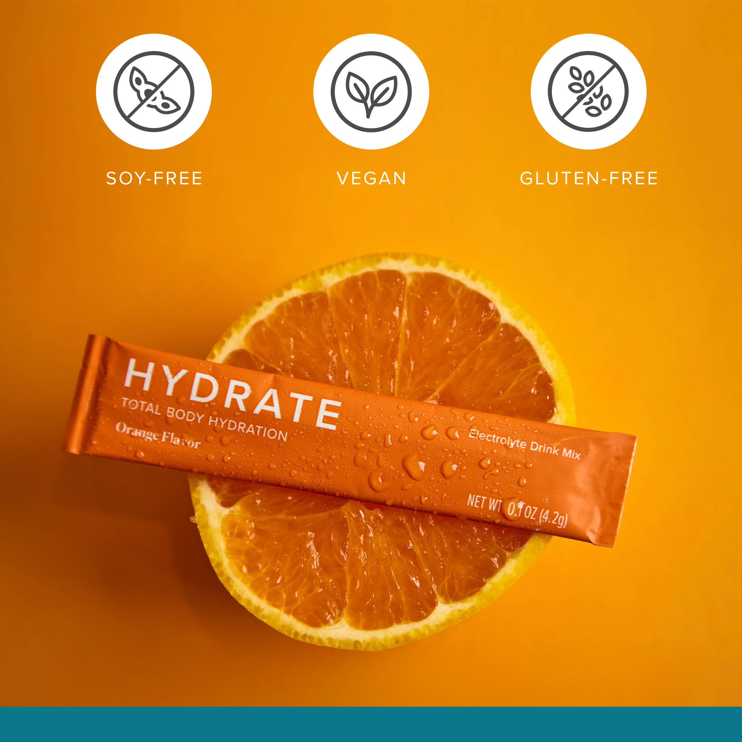 Isagenix Hydrate — goût orange, boisson rafraîchissante et facile à préparer.