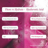 Isagenix Hydrate : verre rose montrant la boisson prête à déguster.