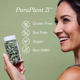 Isagenix PuraPlant21 — vegan-sans-additifs-artificiels, formule pure et sans allergènes majeurs.
