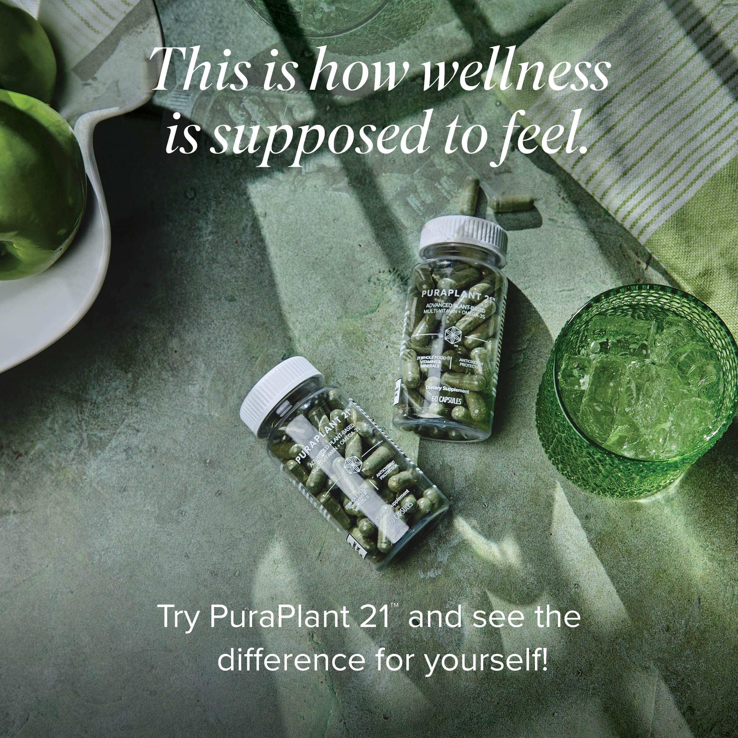 Isagenix PuraPlant21 — vitamines-multiples, couverture nutritionnelle quotidienne.