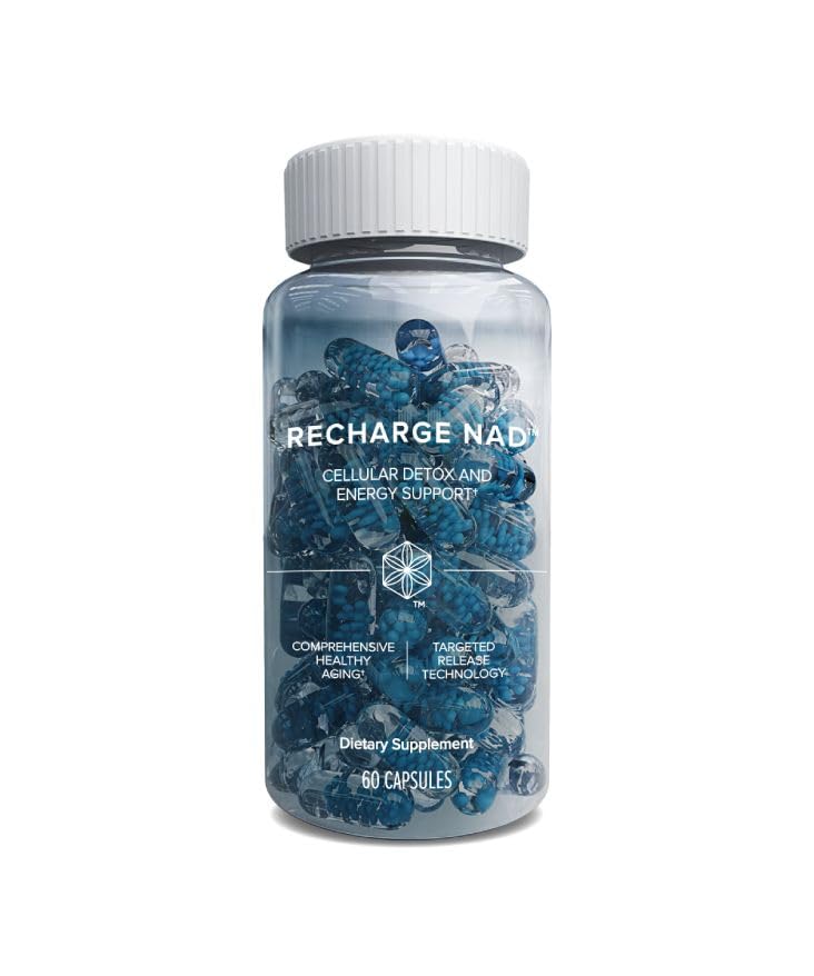 Isagenix Recharge NAD, bouteille et format 60 gélules pour énergie quotidienne.