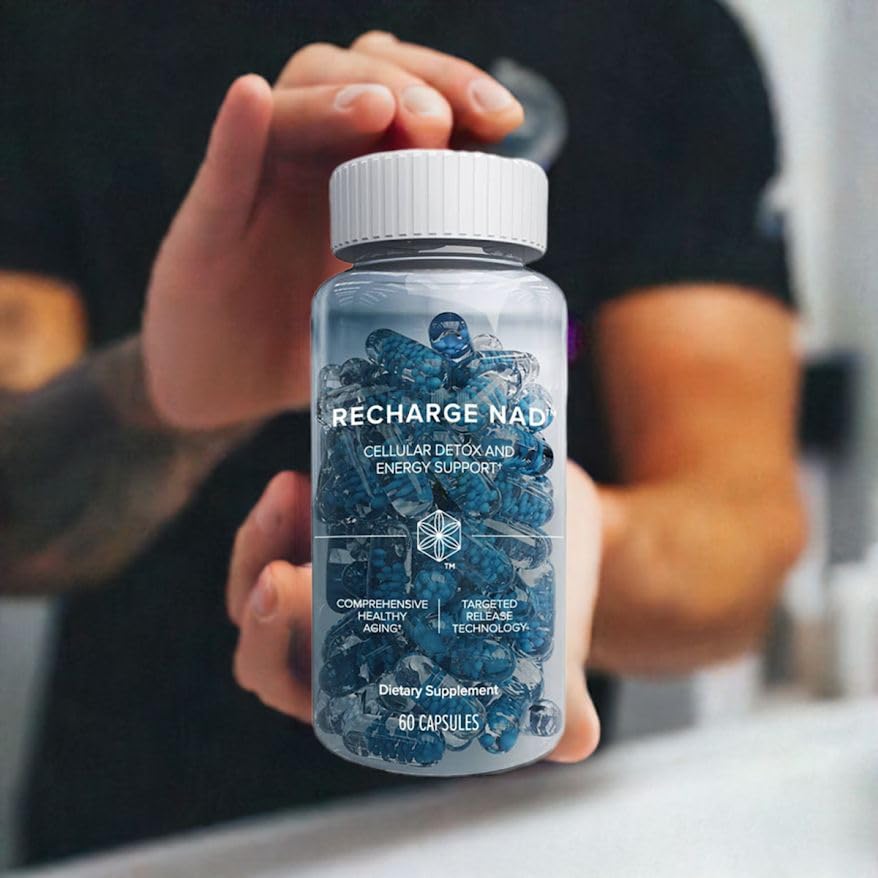 Isagenix Recharge NAD, emballage indiquant sans soja, sans gluten et végan.