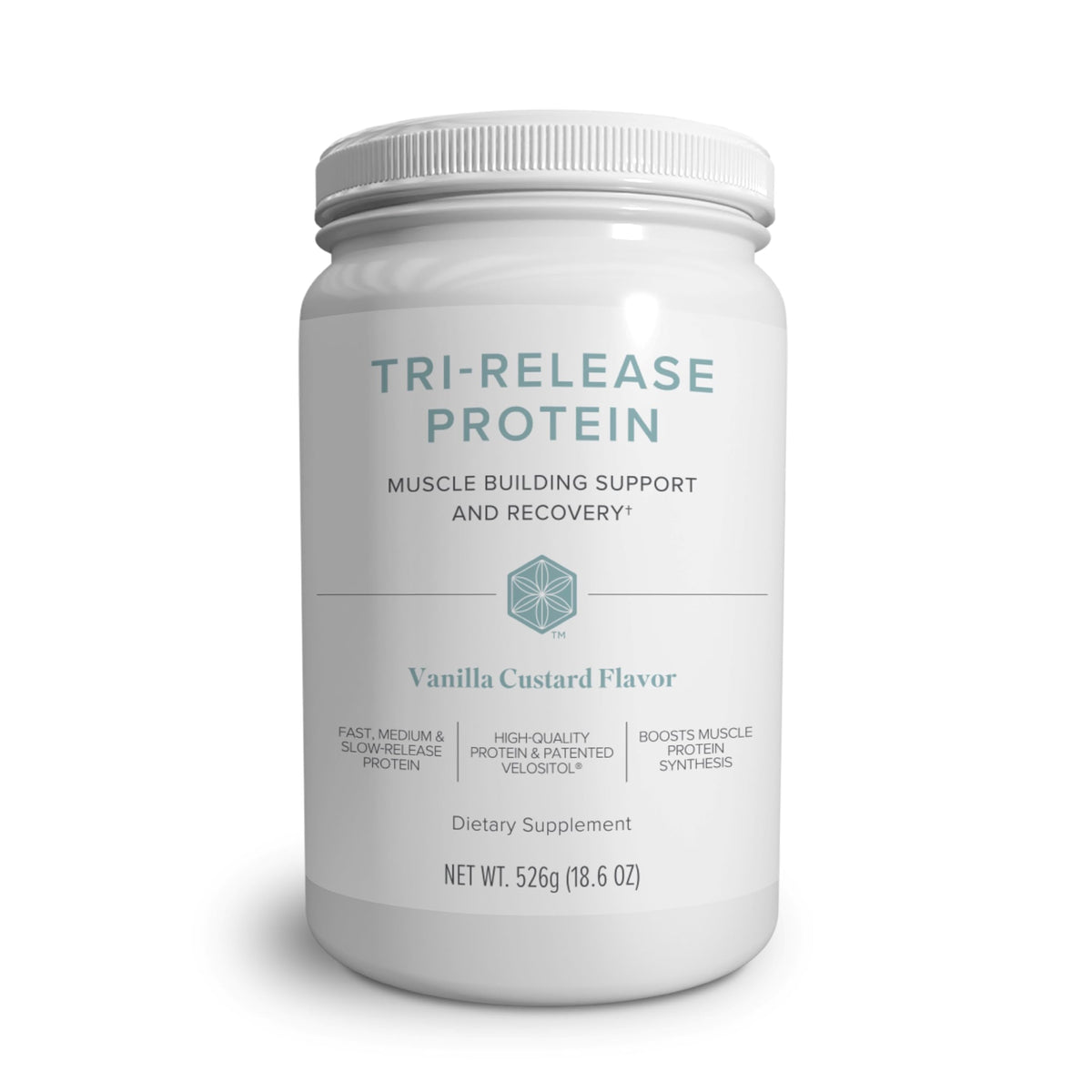 Isagenix Tri-Release Protéine, emballage-pot prêt pour récupération.