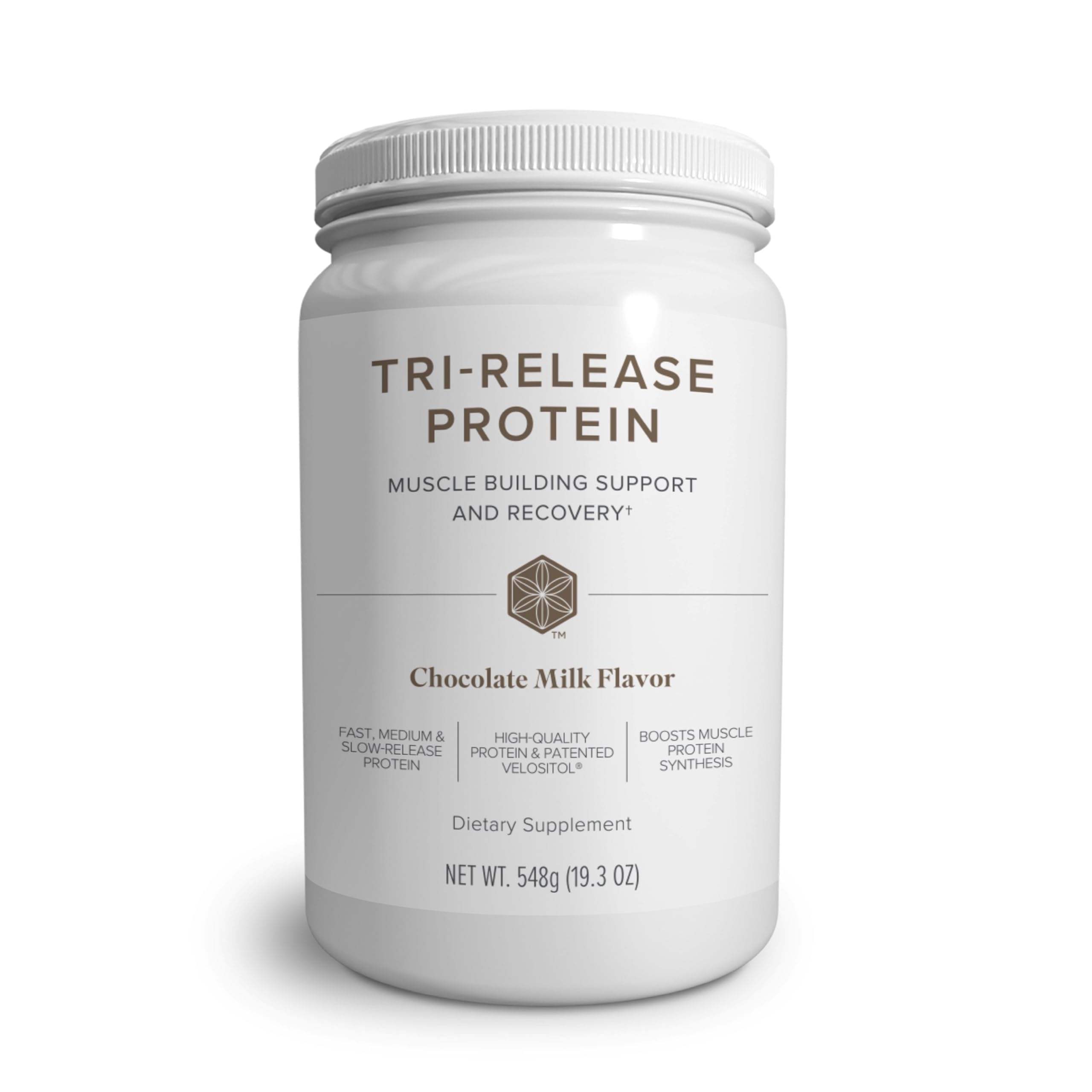 Isagenix Tri-Release Protéine: flacon affichant la libération progressive pour récupération musculaire