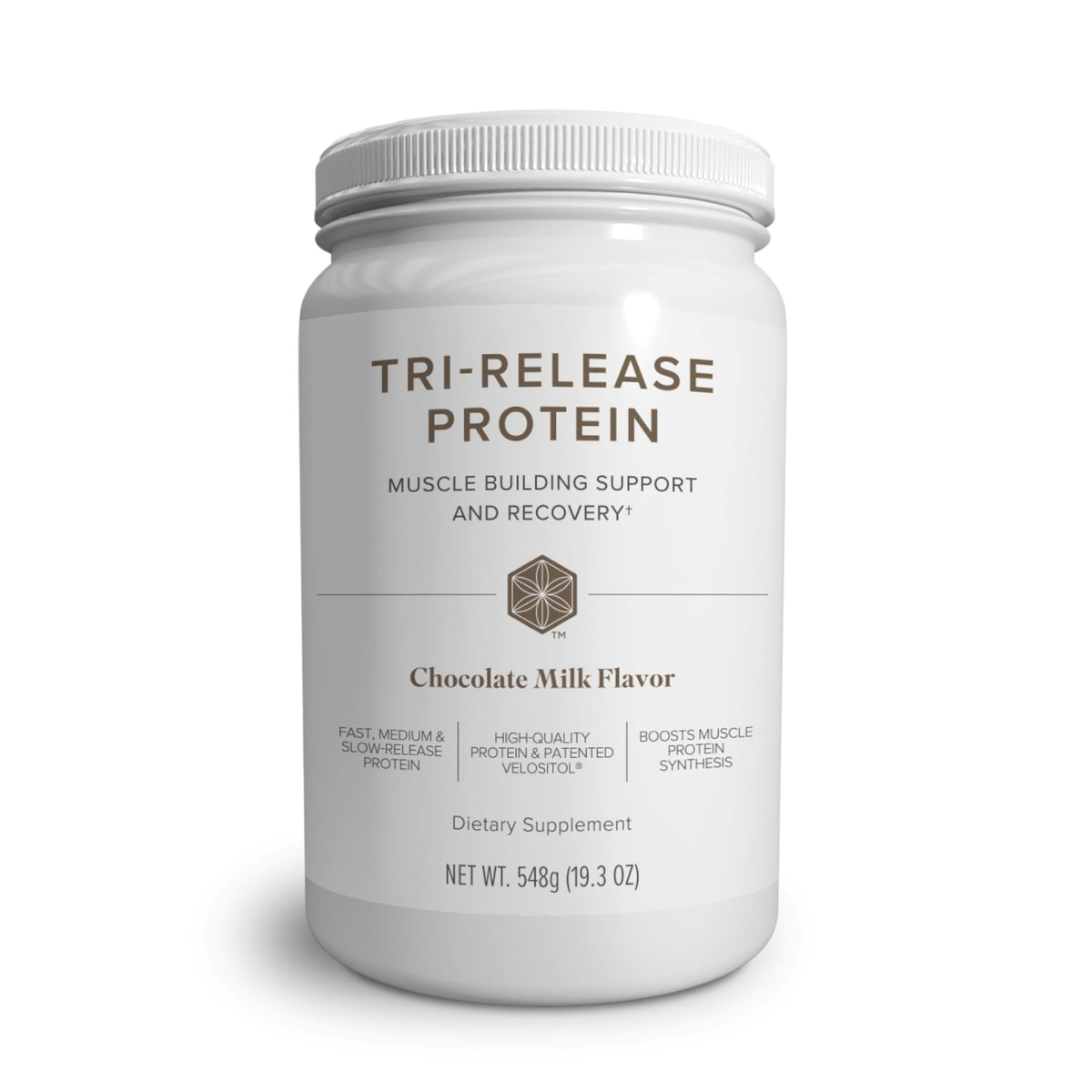 Isagenix Tri-Release Protéine: flacon affichant la libération progressive pour récupération musculaire
