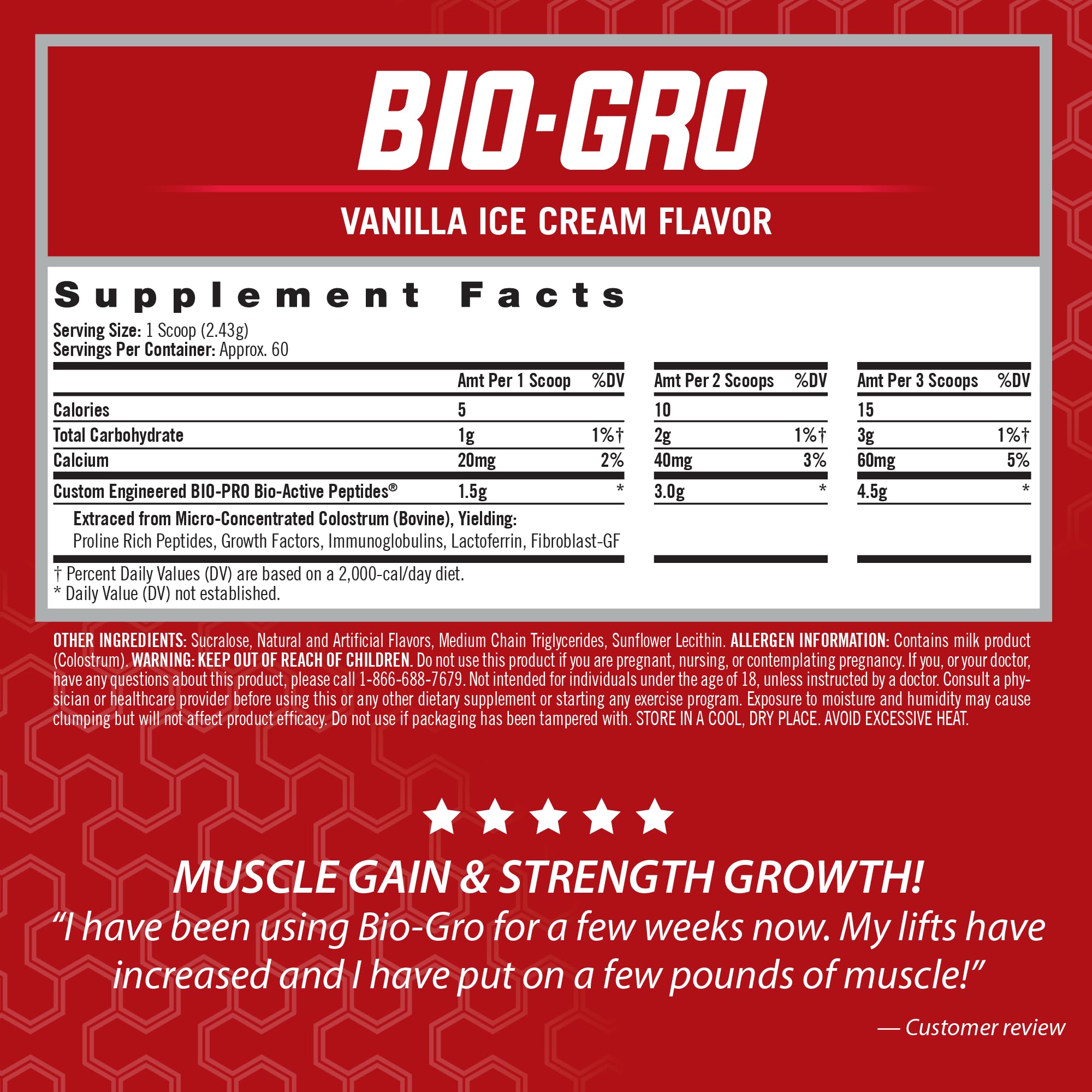 iSatori BIO-GRO peptides bio-actifs, concentration élevée pour soutien musculaire.