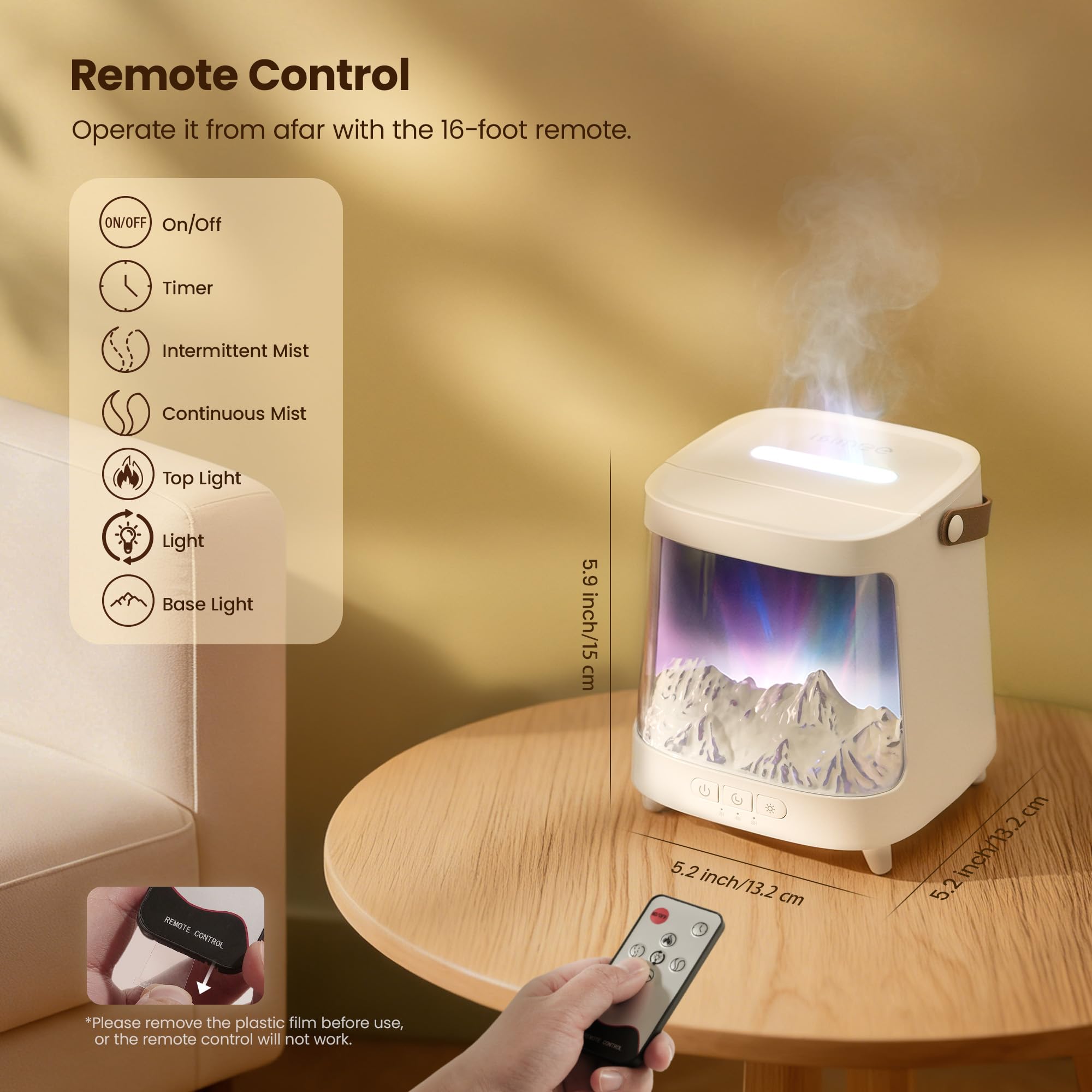 ISIMEE Diffuseur mode Aurora pour un effet lumineux dynamique.