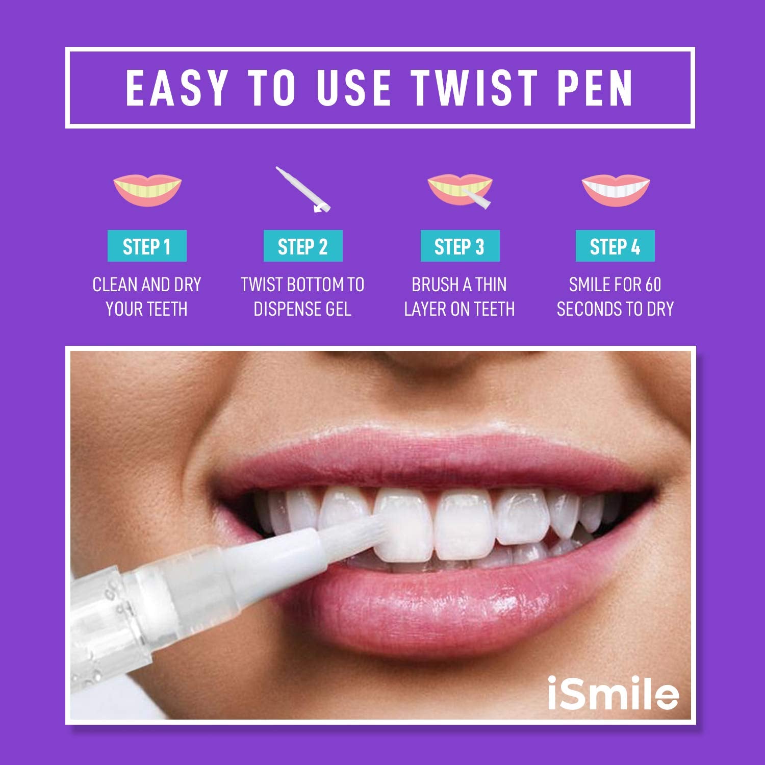 iSmile portable utilisé en déplacement pour une bouche fraîche.