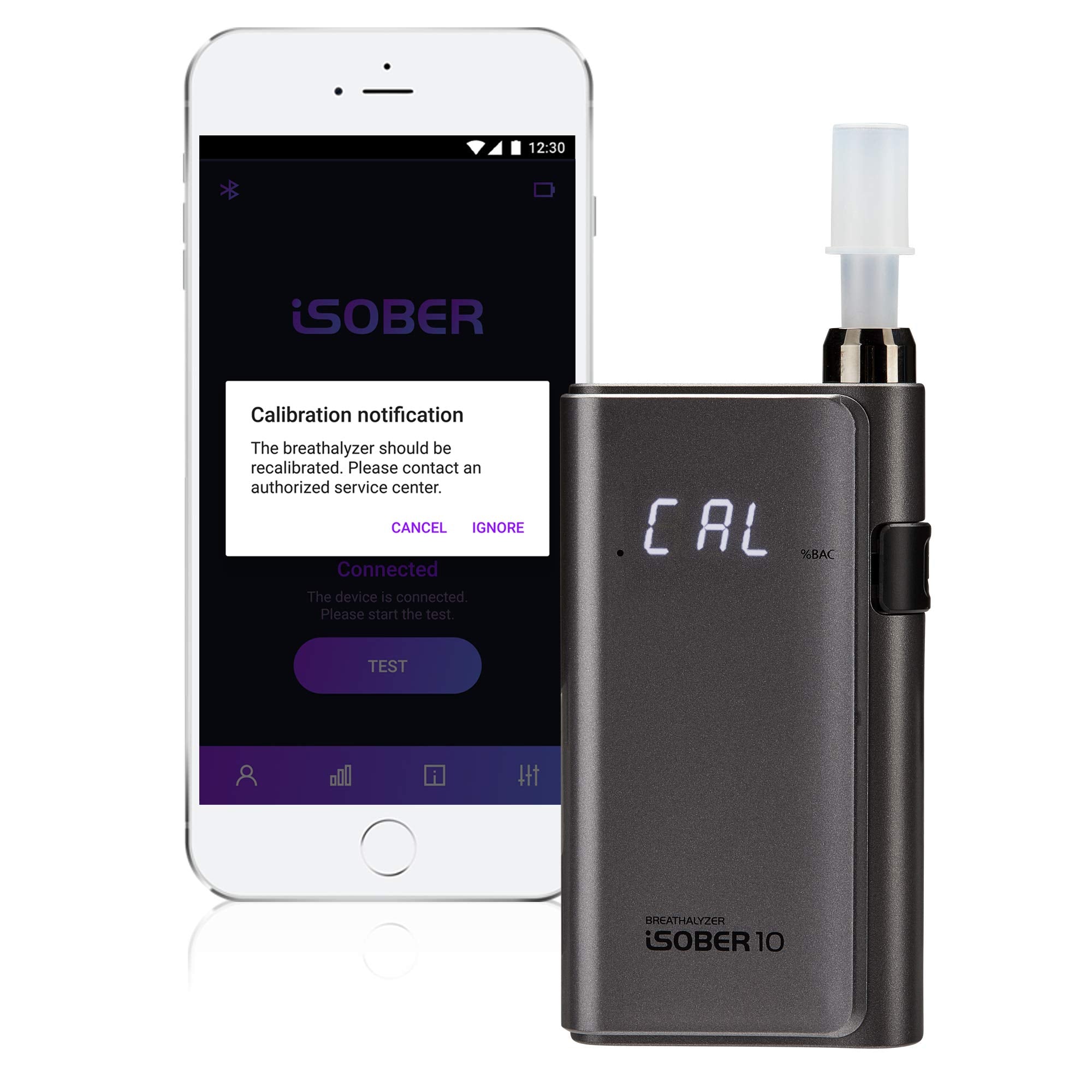 iSOBER 10, étui de protection, idéal pour transporter l’appareil en toute sécurité