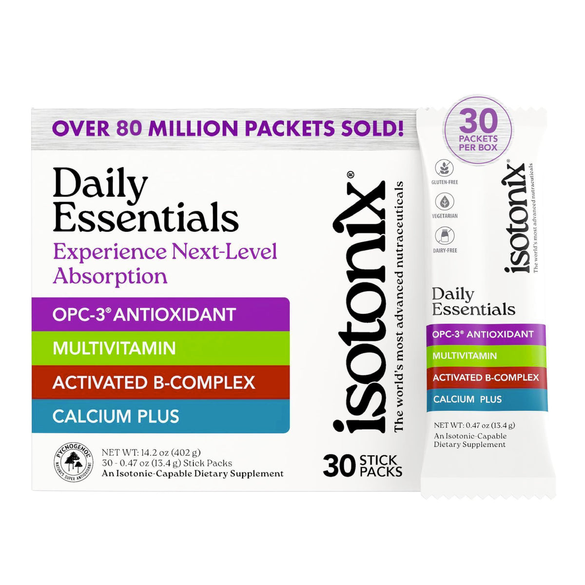 Isotonix Daily Essentials – paquets quotidiens faciles à prendre, pratiques et portables.