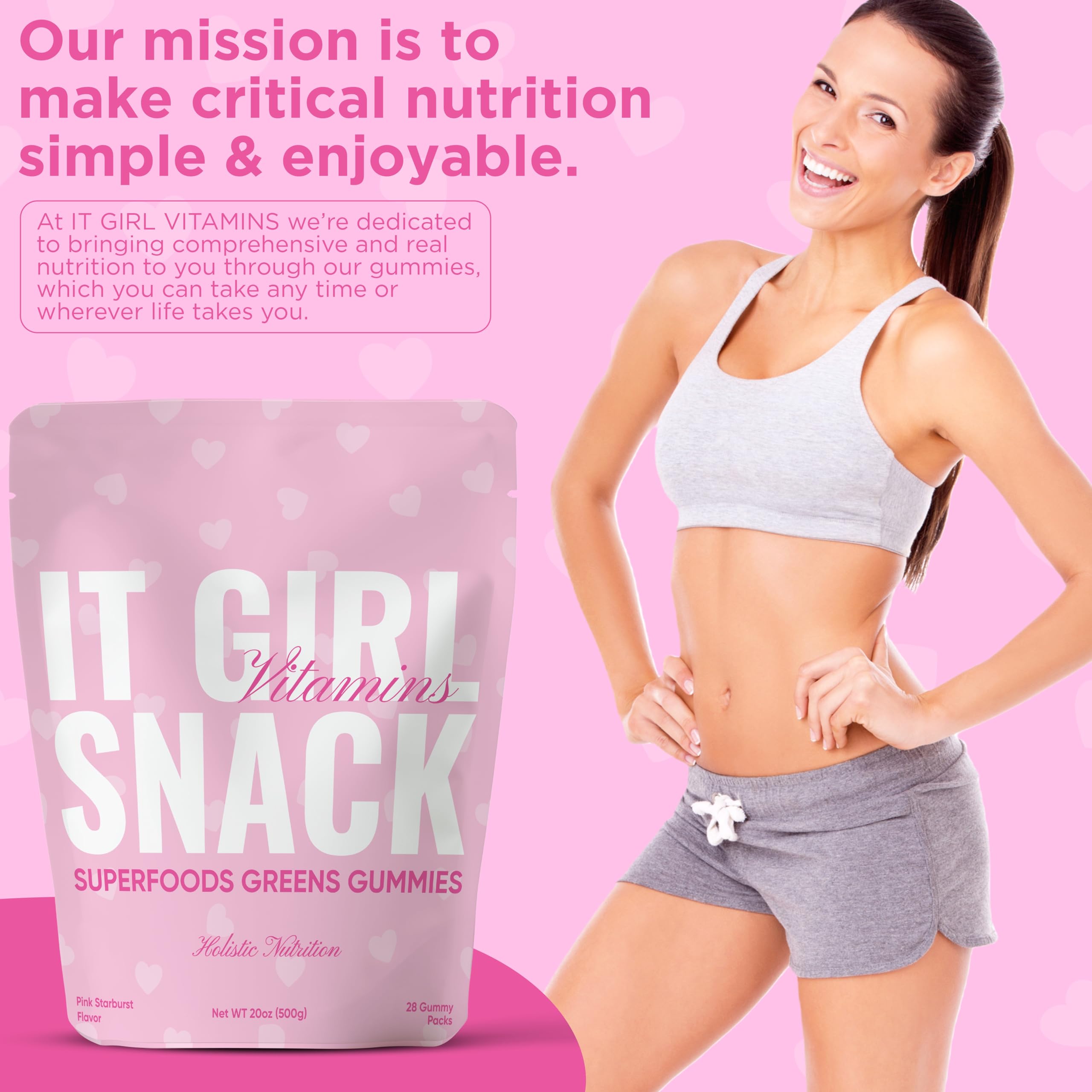 It Girl Vitamins gommes énergie et beauté, support potentiel au quotidien.