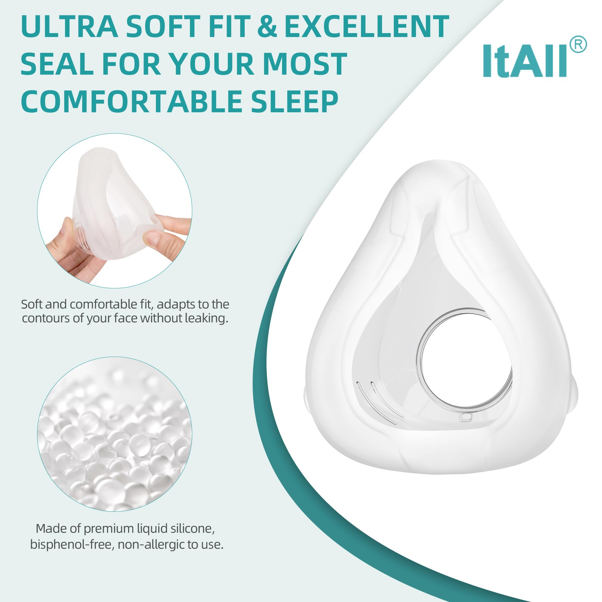 ItAll AirFit F20 rembourrage ultra-doux: confort prolongé et moindre pression.