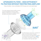ItAll filtre CPAP haute efficacité pour une filtration fiable et confortable.