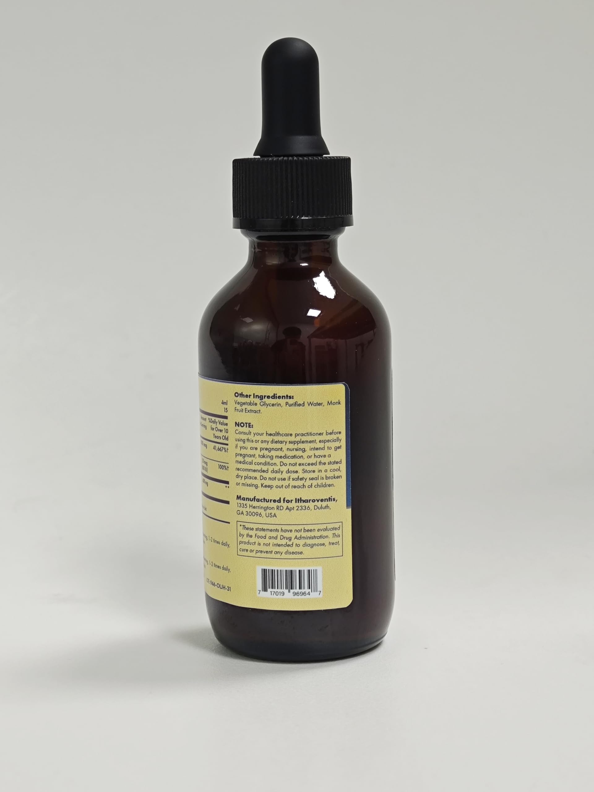 Gouttes Itharoventis Zéolite – verre d’eau prêt à être mélangé pour les enfants.