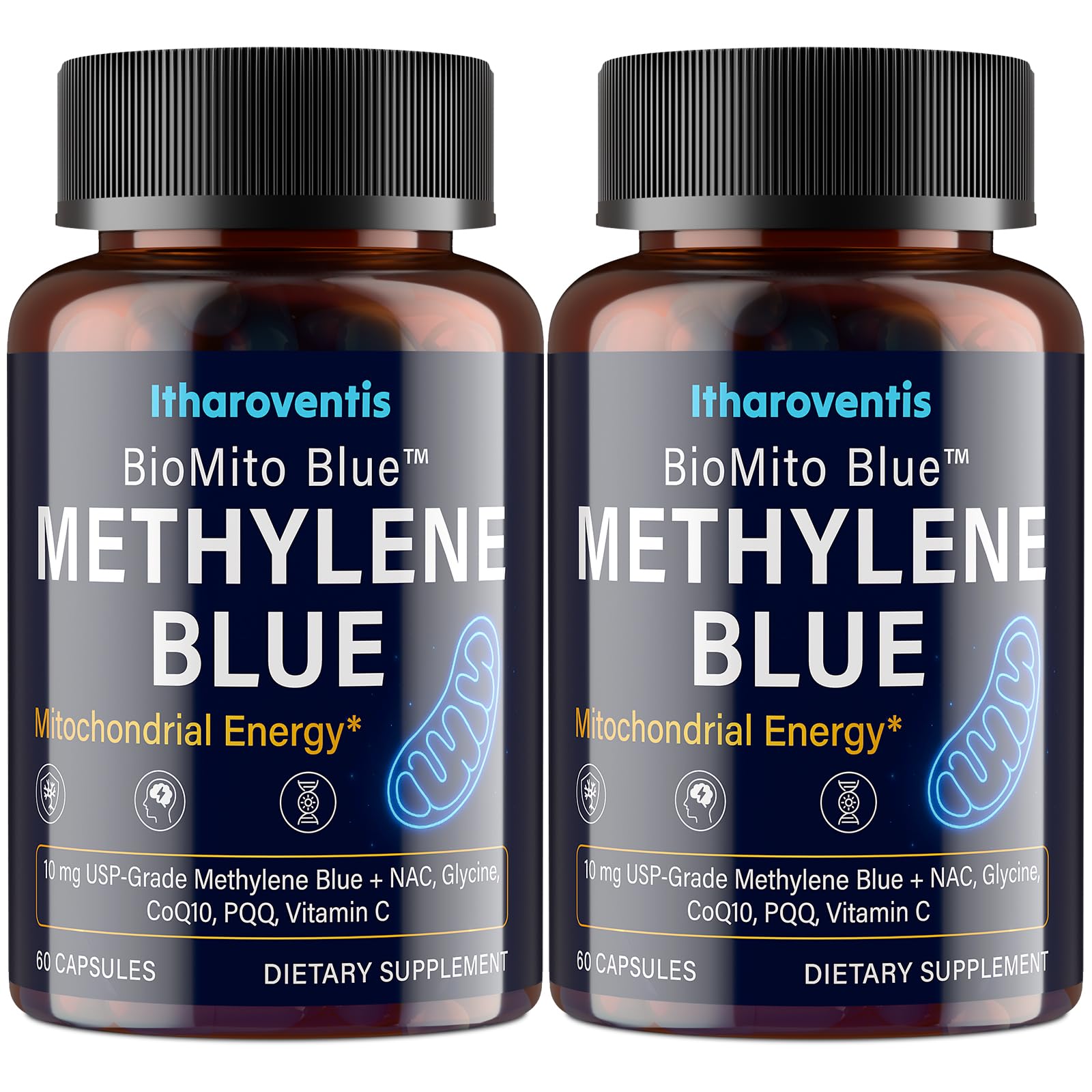 Itharoventis Bleu Méthylène capsules emballage pratique pour l’utilisation quotidienne.