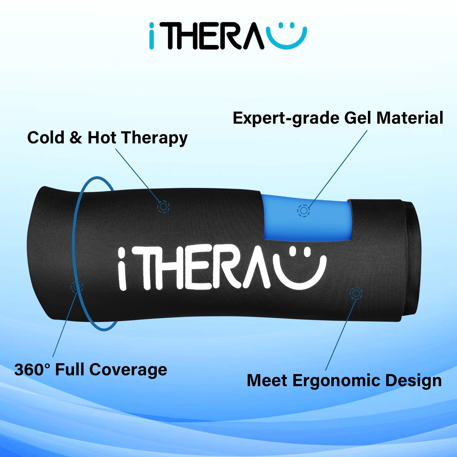 I-THERA-U enveloppe: tissu doux et gel interne durable, sans fuite.