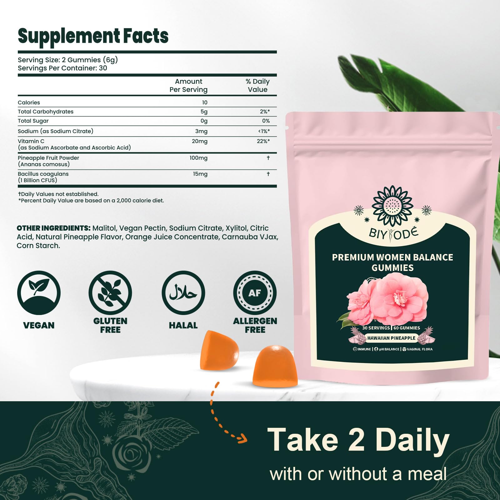 Itiban bonbons gélifiés ananas flacon: dose simple pour routine féminine.