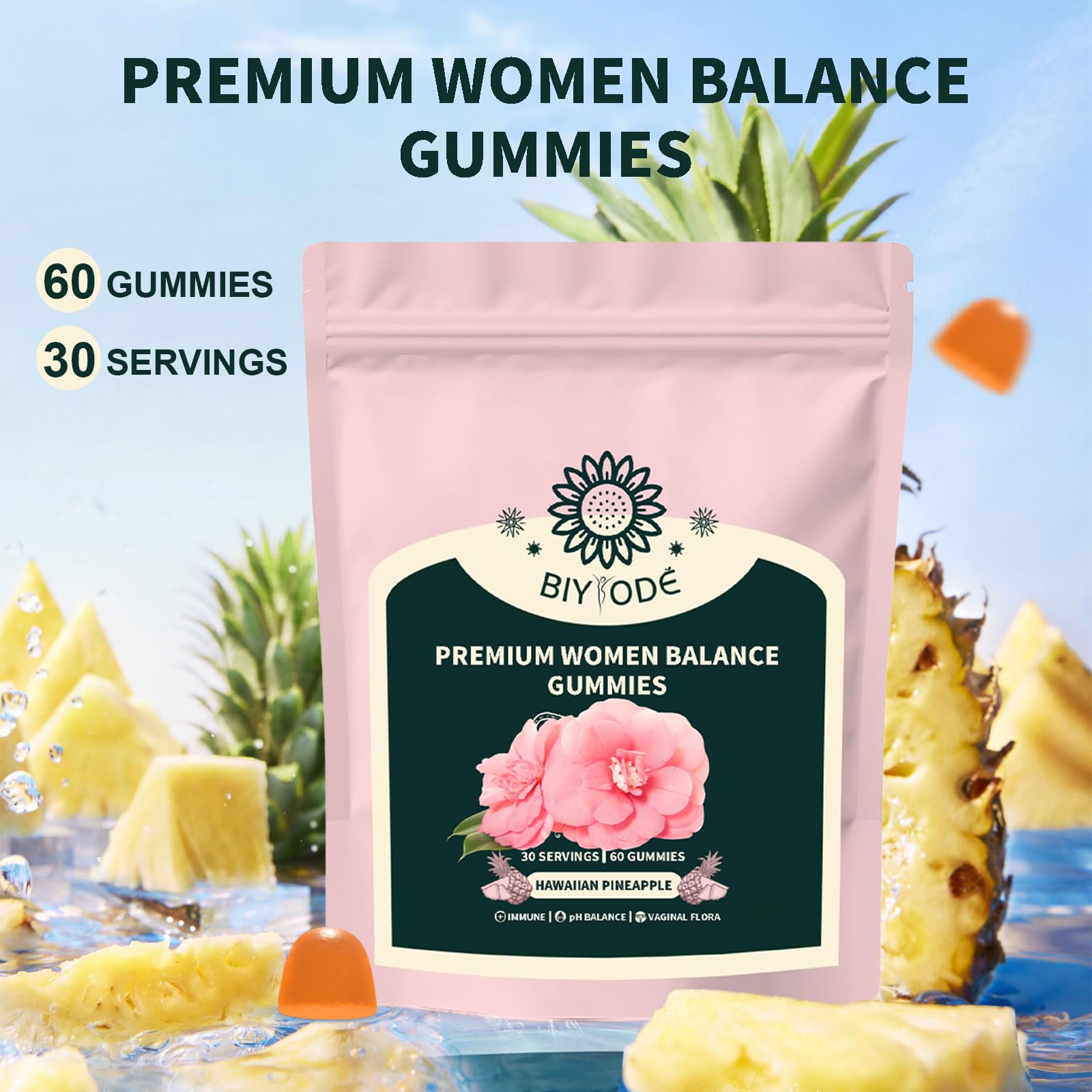 Itiban bonbons gélifiés ananas vegan-sans gluten: idéal pour régimes.
