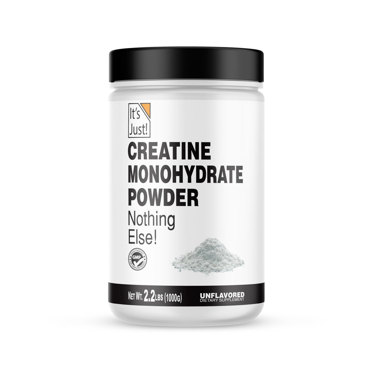 Its Just Poudre de créatine monohydrate en bouteille 1 kg prête pour l entraînement