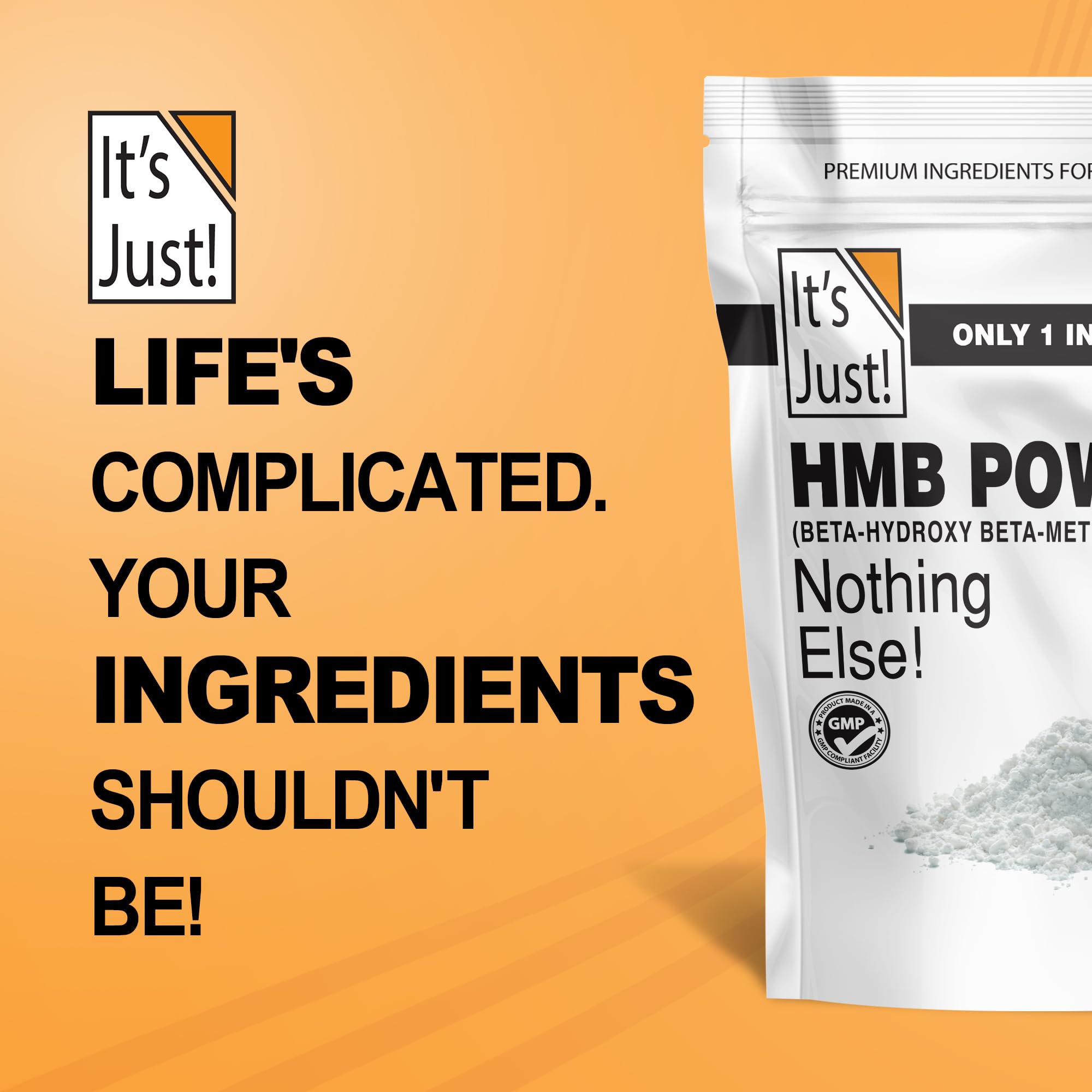 Its Just! HMB Poudre – contrôle laboratoire garantissant pureté et sécurité.